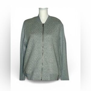 NWT Ampersand Avenue Gray Quilted Bomber Jacket size XXL comfort core sporty